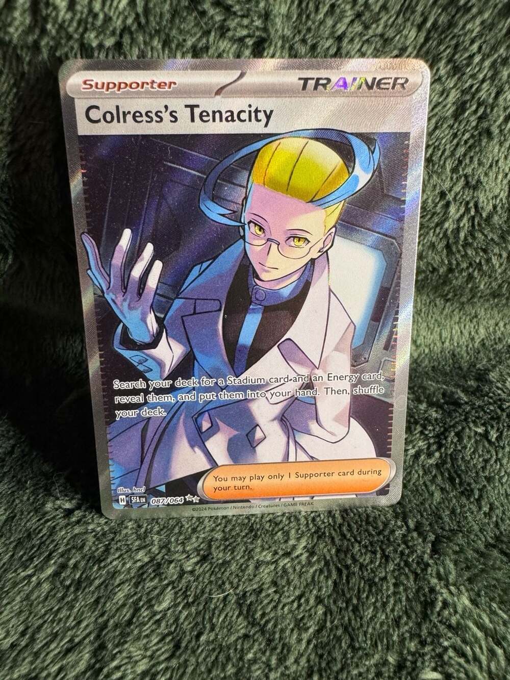 Pokemon Colress's Tenacity 087/064 Shrouded Fable Full Art Ultra Rare